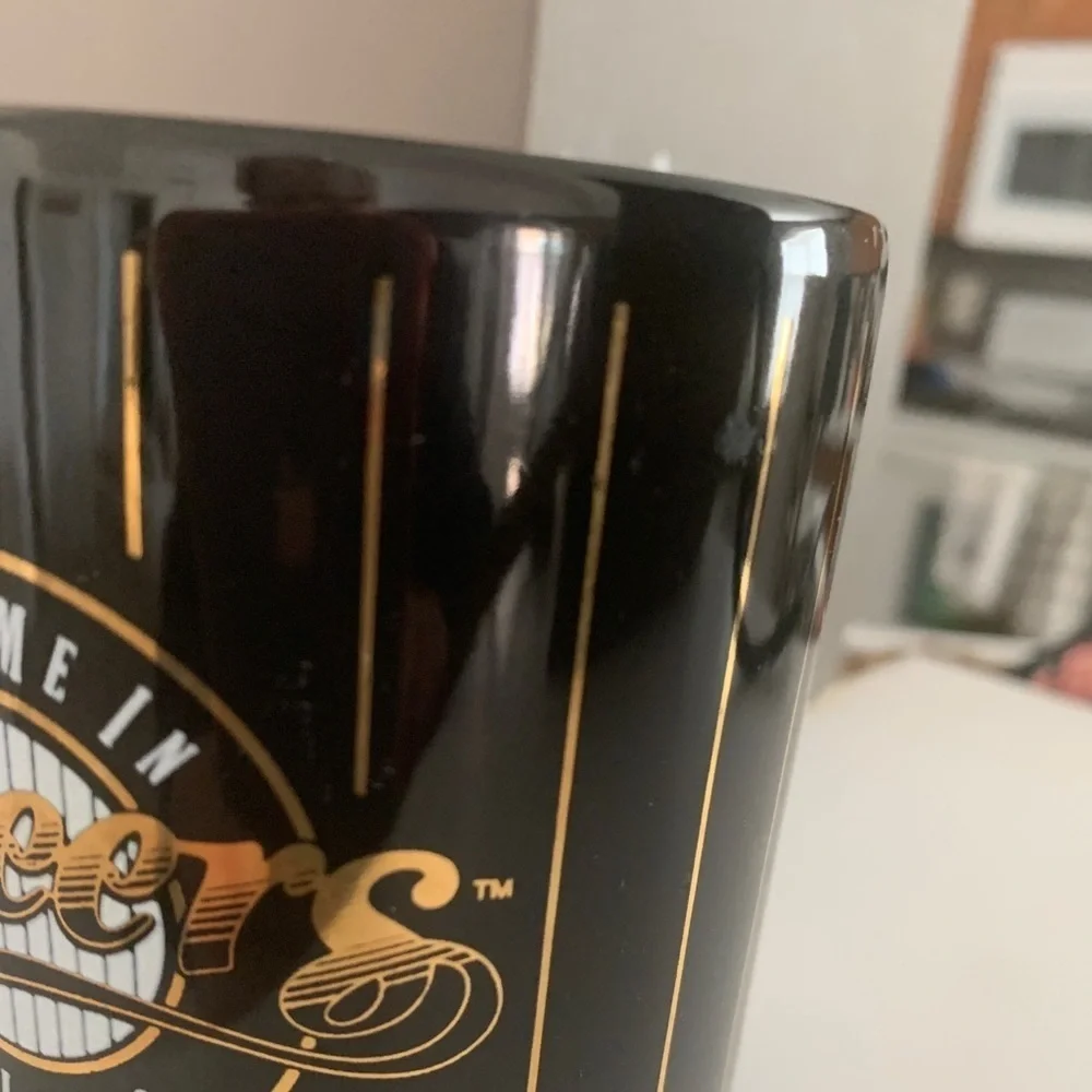 Cheers St Louis Coffee Mug Black with Gold Trim 1994